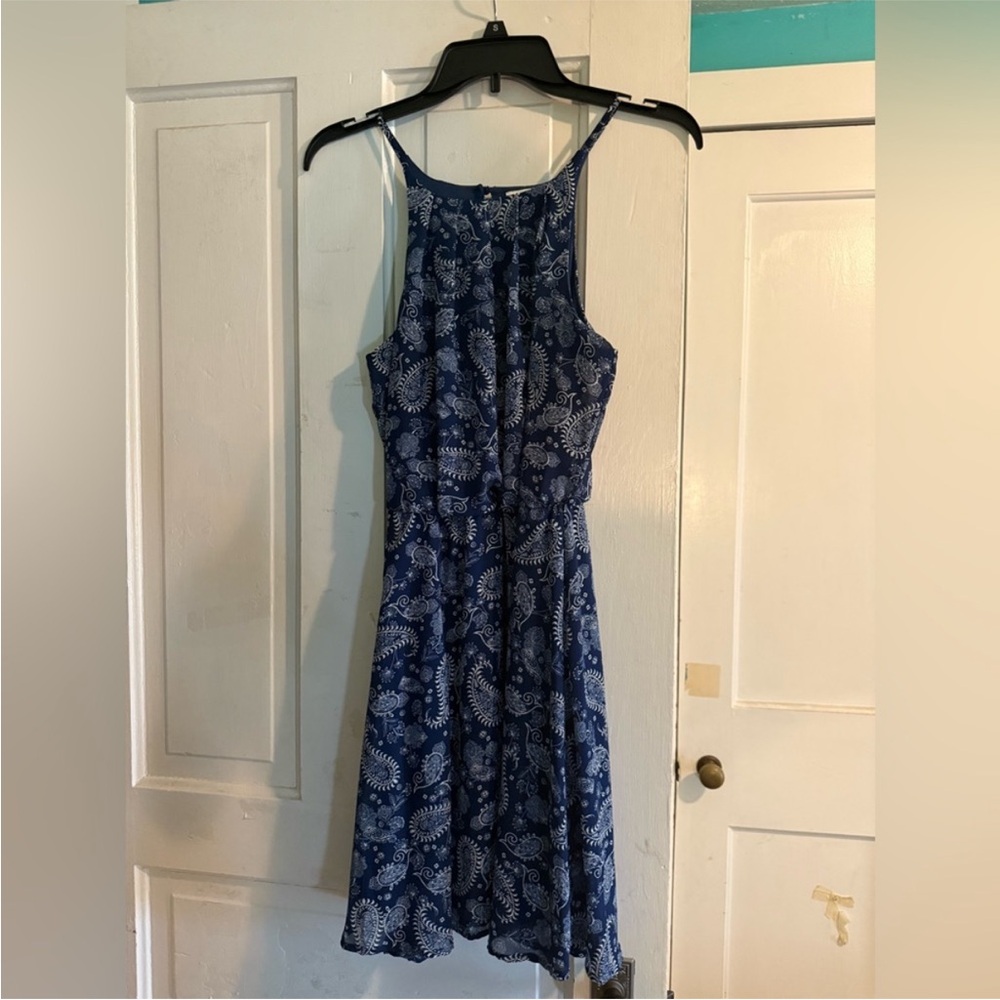 Blue Halter Neck Sundress